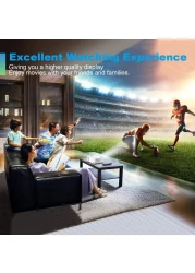 FunLites &nbsp; Bluetooth 1080P Projector,+80% Brightness Video Projector with 200" Display 60,000 Hrs Led Home Theater Projector,Native 1080P Compatible with Fire TV Stick,PS4, HDMI, VGA, AV and USB