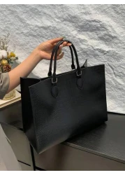 حقيبة السفر/التسوق كبيرة الحجم ذات طبعة أنماط الثعابين، مناسبة للاستخدام على مدار العام، متعددة الاستخدامات