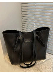 حقيبة ذات سعة كبيرة للنساء للموسم الخريف والشتاء، لون جديد 2024 ، بسيطة ومتنوعة الاستخدام، حقيبة كتف، حقيبة طلا