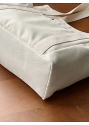 زنبيل كنفاس بسعة كبيرة على طراز INSEG لطلاب، العمل، التنقل والأنشطة الخارجية، حقيبة للحمل على الكتف واليد، حقيب