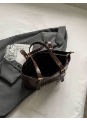 Minimal Style Large Capacity Underarm Tote Bag For Commuting