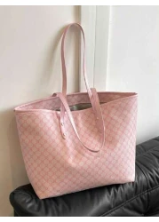 Fashion Versatile Minimalist Geometric Print Luxurious Tote Bag