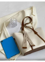 Lightweight Business Casual Large Capacity Shoulder Tote Bag Double Handle Elegant Style Teacher Bag For Teen Girls Women College Students Rookies White Collar Workers Perfect For Office College Work