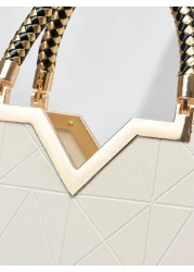 PLANEE Fashionable Simple Elegant Large Capacity Hand Held Shoulder Crossbody Ladies Square Bag Mother Day Gifts Mom Gifts Mommy s Essentials Mommy Bag For Going Out Business Casual Bag For Women Pefe