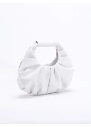 1 حقيبة كتف من الكتان للنساء بتطريز زهور، متدرج اللون، مخرم، وقطع غير منتظمة ، تصميم فريد، مناسبة للشاطئ والرح