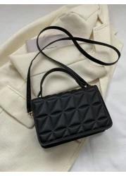 حقيبة يد صغيرة بلون أحادي مزخرفة بطبعة معقودة ، مناسبة للتسوق ، محفظة ، للشابات ، طالبات الجامعة ، الموظفات ال