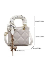 وشاح حريري فاخر مصمم ذو نقشة جميلة، شنطة يد متميزة للربيع والصيف، تصميم فريد بتطريز شكل ألماس وقلب على شكل شبك