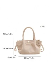 Vintage Matte Tote Bag For Women New Autumn Winter Simple Commuting Handbag Stylish And Elegant Shoulder Underarm Bag
