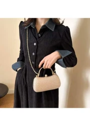 Glamorous Glitter Bling Sequin Luxury Shiny Mini Rhinestone Decor Chain Glitter Box Bag Evening Bag Dinner Bag Faux Pearl For Party Girl Woman Bride Perfect For Party Wedding Prom Dinner Banquet ForGl