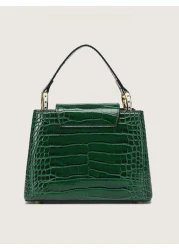 Luxury Brand Women s Handbag Crocodile Texture High Quality Shoulder Bag 2025 New Fashion Versatile Large Capacity Tote Bag Retro Casual Street Wear Minimalist Celebrity Style Glossy Shoulder Bag Blac