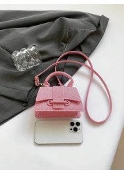 Mini Square Handbag Fashionable High Quality Makeup Bag New Solid Color Versatile Tote Bag Women Purse