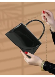 Fashion Solid Color Mirrored Handbag Evening Bag Charming And Elegant Women s Business Bag Suitable For Party Girls College Students Brides Match With Party Dresses Wedding Dresses Evening Dresses Tig