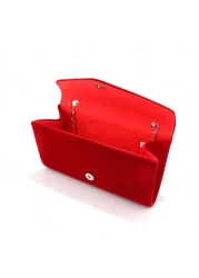 Red Color Women Evening Bags Cover Envelope Design Pary Wedding Girl Handbags With Chan Shoulder Clutch Velvet Fashion Purse