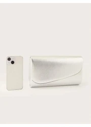 Glitter Shiny Luxury Glamorous Elegant Exquisite Large Women Clutch Purse Evening Bag Prom Handbag With Detachable Chain For Wedding Velvet Elegant For Girls Women College Students Rookies White Colla