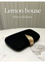 1pc Black Elegant Velvet Vintage Metal Leaf Clasp Formal Party Clutch Purse Suitable For Evening Gowns Banquets Weddings And Formal Occasions Perfectly Matching With Prom Dresses For Women Prom Access