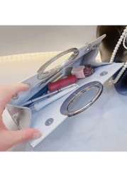 New Arrival Shiny Clutch Bag Small Square Purse For Women Evening Party Bridal Crossbody Bag With Full Rhinestones