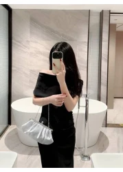 Moonlit EveBag Women s Exquisite Satin Evening Clutch Bag With Rhinestone Decoration Party Dress Bag Prom Bag Evening Bag Chain Handbag Royal Blue