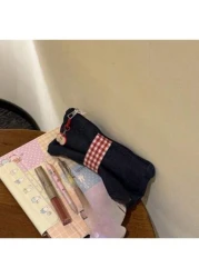 Dual Purpose Large Capacity Portable Makeup Bag Stationery Organizer Pencil Case Minimalist Design For Everyday Carry Including Lipstick