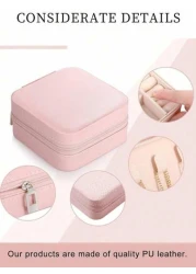 1pc Portable Minimalist Jewelry Box Multi Function Jewelry Storage Case Suitable For Storing Earrings Rings Necklaces Bracelets Gift For Valentine s Day Mother s Day Holiday Easter Wedding Travel Home