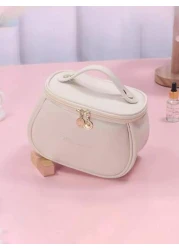 1pc Waterproof Handbag Large Capacity Cosmetic Bag Oil Proof Storage Makeup Bag Bathroom Cosmetic Bag Portable Travel Toiletry Bag Suitable For Lipstick Makeup Eyeshadow Palette Skincare Makeup Brushe