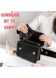 منظم تجميل محمول، تصميم شبكي شفاف كبير السعة، سهل الاستخدام، حقيبة أدوات تجميل مثالية لعشاق التجميل والمسافر