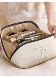 1pc Summer Travel Cosmetic Bag Waterproof Handheld Toiletry Organizer Large Capacity Makeup Bag Oil Proof Makeup Brush Storage Bag Bathroom Makeup Bag Portable Travel Makeup Organizer Storage For Lips