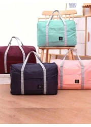 1pc Portable Foldable Travel Bag Reusable Cosmetic Storage Pouch Unisex Toiletry Organizer Large Capacity For Luggage Bathroom Travel Gift Holiday Wardrobe Vanity Summer Travel Vacation Home Bathroom