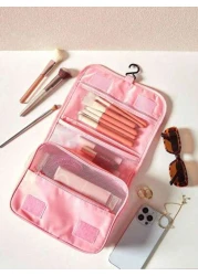 حقيبة مكياج، حقيبة عناية شخصية، حقيبة مستحضرات تجميل للسفر، منظم عناية شخصية قابل للتعليق، حقيبة عناية شخصية
