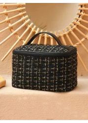 حقيبة يد أنيقة للمساحيق والمكياج، مُنظم حقيبة المساحيق، حقيبة المستلزمات الشخصية، حقيبة مساحيق للسفر، حقيبة