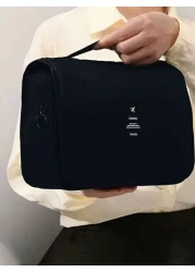 حقيبة سفر متعددة الوظائف، حقيبة تجميل معلقة، سعة كبيرة، محمولة، حامل فرشاة مستحضرات التجميل مضاد للماء، عناص