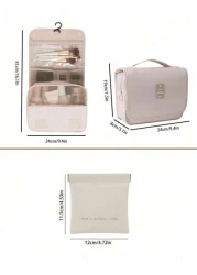 1pc Multifunctional Travel Toiletry Bag Hanging Makeup Bag Large Capacity Convenient To Carry Unisex Waterproof Makeup Brush Organizer Beach Essentials Beach Towel Holder Summer Holiday Must Haves Tra