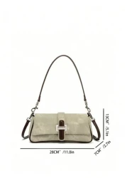 Dedoo 1pc Handbag 2024 New Fashion Handbag Joker Cowboy Long Stick Handbag 2024 New Advanced Texture Niche Original Shoulder And Underarm Slung Suitable For Travel Dating Shopping White Collar Workers