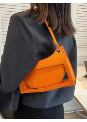 Y2K Steampunk Funky Gothic Style Spooky Style Cute Kawaii Vacation Lightweight Business Casual Letter Graphic Chain Decor Bag For Teen Girls Women College Students Rookies White Collar WorkersFor Offi