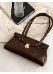 High End Texture Niche Personality Setting Stylish Handbag Latest Fashion Handbag For Women Vintage Commuting Bag For Office Workers Shopping Gift Waterproof Anti Theft Expandable Multi Purpose Multi