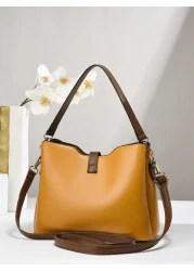 PLANEE Lightweight Business Casual Metal Decorative Bag Women s Lock Shoulder Crossbody Bag Large Capacity Suitable For Teen Girls Female College Students Rookies And White Collar Workers Very Suitabl