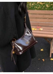 Faux Snake Skin Woven Solid Color PU Leather Minimalist Women Tote Handbag Versatile Style