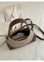 حقيبة كتف متنوعة متعددة الاستخدامات، تصميم قطعي منفصل، مناسبة للتنقل اليومي والخروجات العادية والتسوق