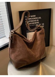 حقيبة كتف نسائية صلبة ذات لون عتيق متعددة الاستخدامات ذات طراز كاجوال