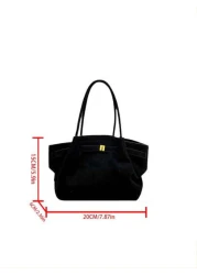 European And American Niche Design Suede Leather Bucket Bag With Buckle Women Street Handbag For Autumn Winter Shopping Commuting Party Gift