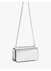 Lightweight Business Casual Metallic Minimalist Chain Flap Square Bag For Teen Girls Women College Students Rookies White Collar Workers Perfect For Office College Work Business Commute Outdoors Trave