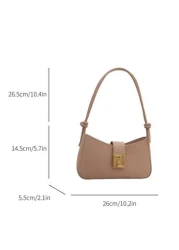 Ladies Fashionable And Casual Commuting Shoulder Bag Four Season Clean Color Portable Diagonal Shoulder Bag Suitable For Dates Shopping Gifts Shopping Wallets Young Women College Students Newcomers Wh