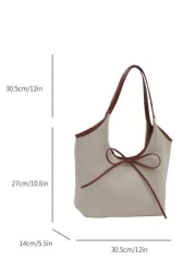 Elegant And Fashionable Handbag Bowknot Decor Shoulder Bag For Women Suitable For Commuting And Daily Use Valentines