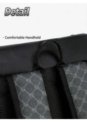 Men s Black Floral Flap Backpack Large Capacity Business Commuter Computer Bag Multi Pocket For Outdoor Activities Camping Gym Yoga Biking Perfect Gift For Men Essential For Students Backpack For Trav