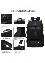 Spacious Lightweight Travel Backpack Hiking Backpack With Wet Dry Separation Outdoor Hiking Backpack With USB Multi Function Water Resistant Contrast Color Backpack Luggage Backpack For School And Tra