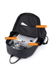 17 Inch Medium Laptop Backpack Geometric Pattern Buckle Design Pu Camping Bag Schoolbag For Travel College School Casual Backpack Laptop Backpack Commute Lightweight Flap Backpacks Leather Bag Minimal