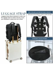 EZUOLA 40x20x25 Cm Handbag Luggage Lightweight Waterproof Travel Bag With Laptop Compartment Suitable For Men Women Students Business People School Gym Travel Business Black And Blue Holiday Essential