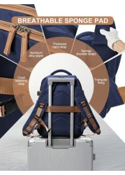 Large Travel Backpack For Men Women Large Carry On Backpack Personal Item Travel Bag Airline Approved Backpack With Laptop Compartment Fit 15 6Inch Laptop Backpack College Weekender Business Hiking Ba