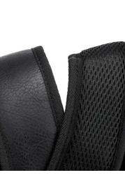 Multi Pocket Pu Soft Leather Backpack Men Purse Can Hold 15 6 Inch Computer Bag Lightweight School Bag Large Capacity Travel Bag Commuter Convenient Day Bag Multi Functional Book Bag For Students Juni