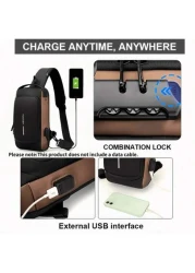 1 Multi Functional Waterproof Shoulder Bag Suitable For Outdoor Travel And Work Large Capacity Messenger Bag