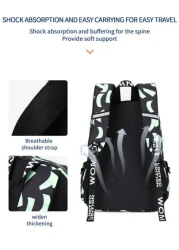 حقيبة ظهر جديدة بطبعة كاموفلاج وشكل فم القرش، مصنوعة من مادة مركبة ناعمة، حقيبة نهارية عادية، سعة كبيرة، حقيب